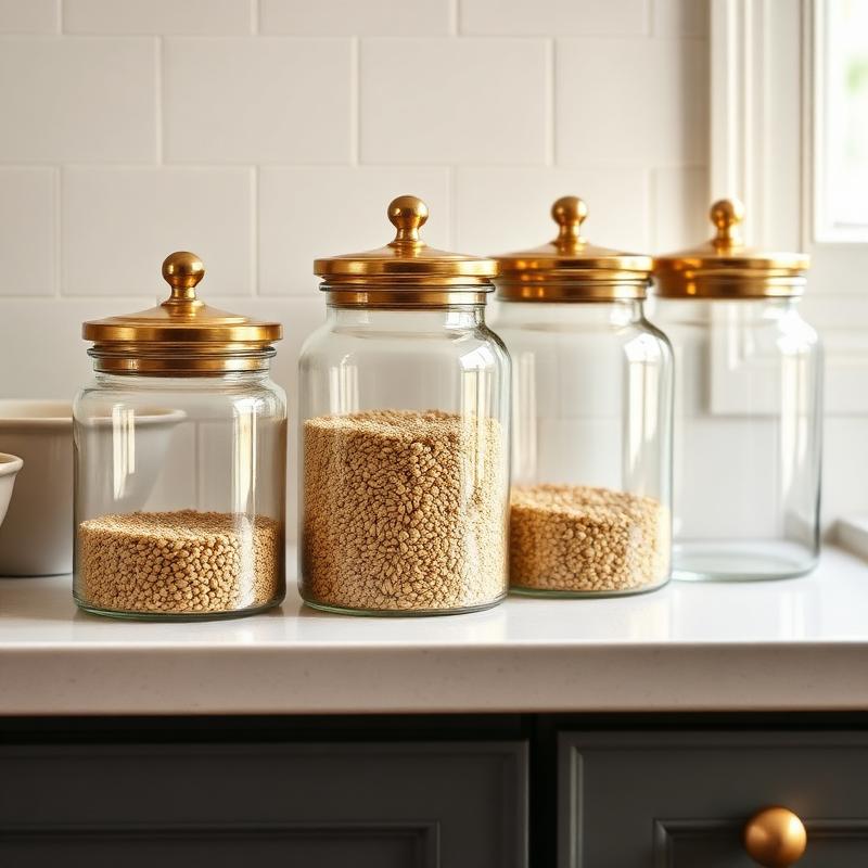 Brass-Lid Glass Canisters